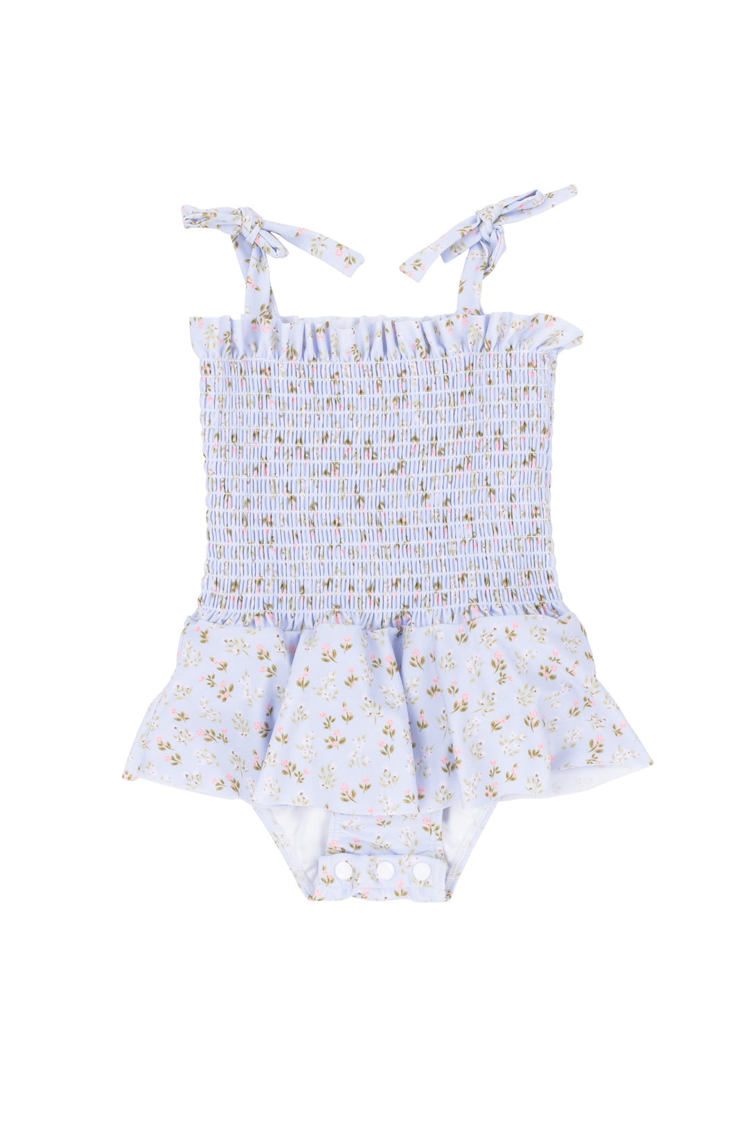Baby Maggie One Piece in Blue Ditsy Floral