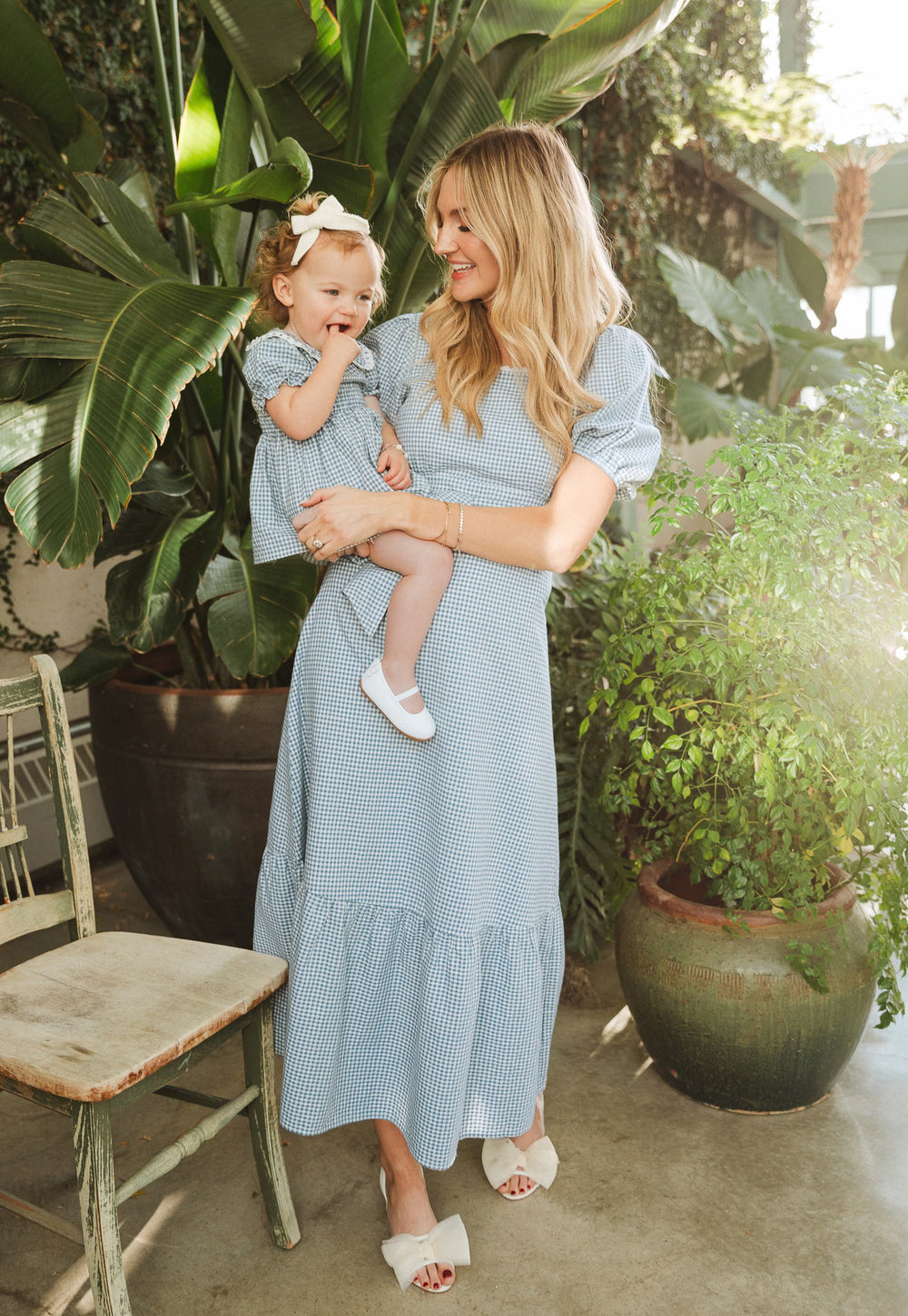 Hannah Dress in Blue Gingham - FINAL SALE