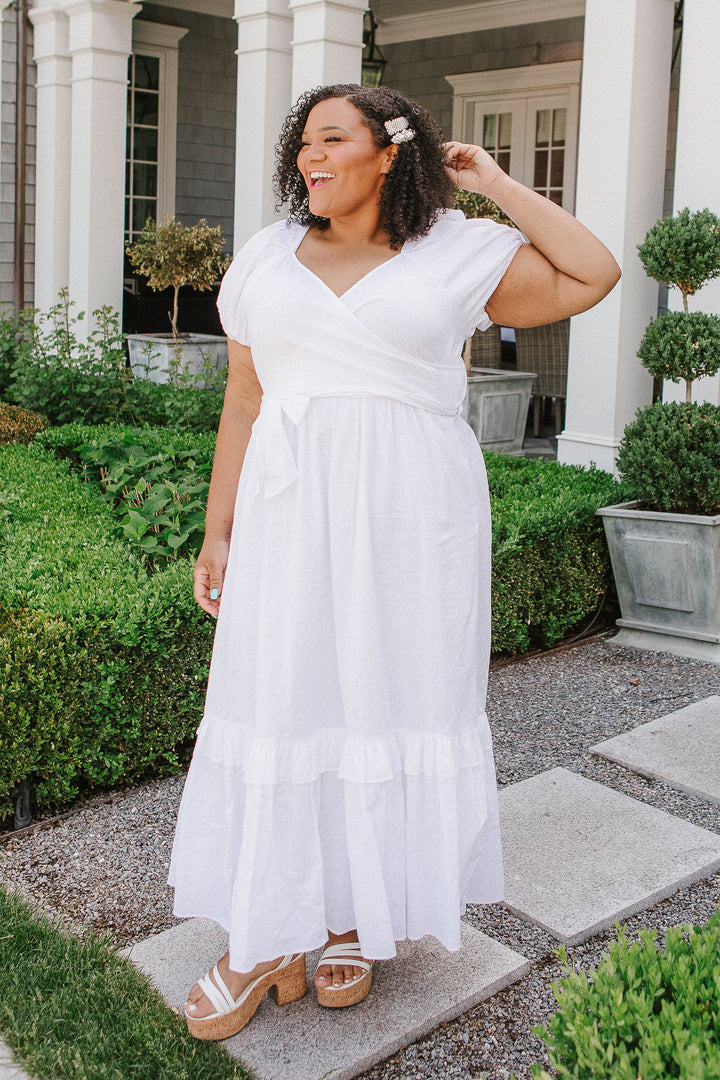 Antoinette Dress in White-Adult