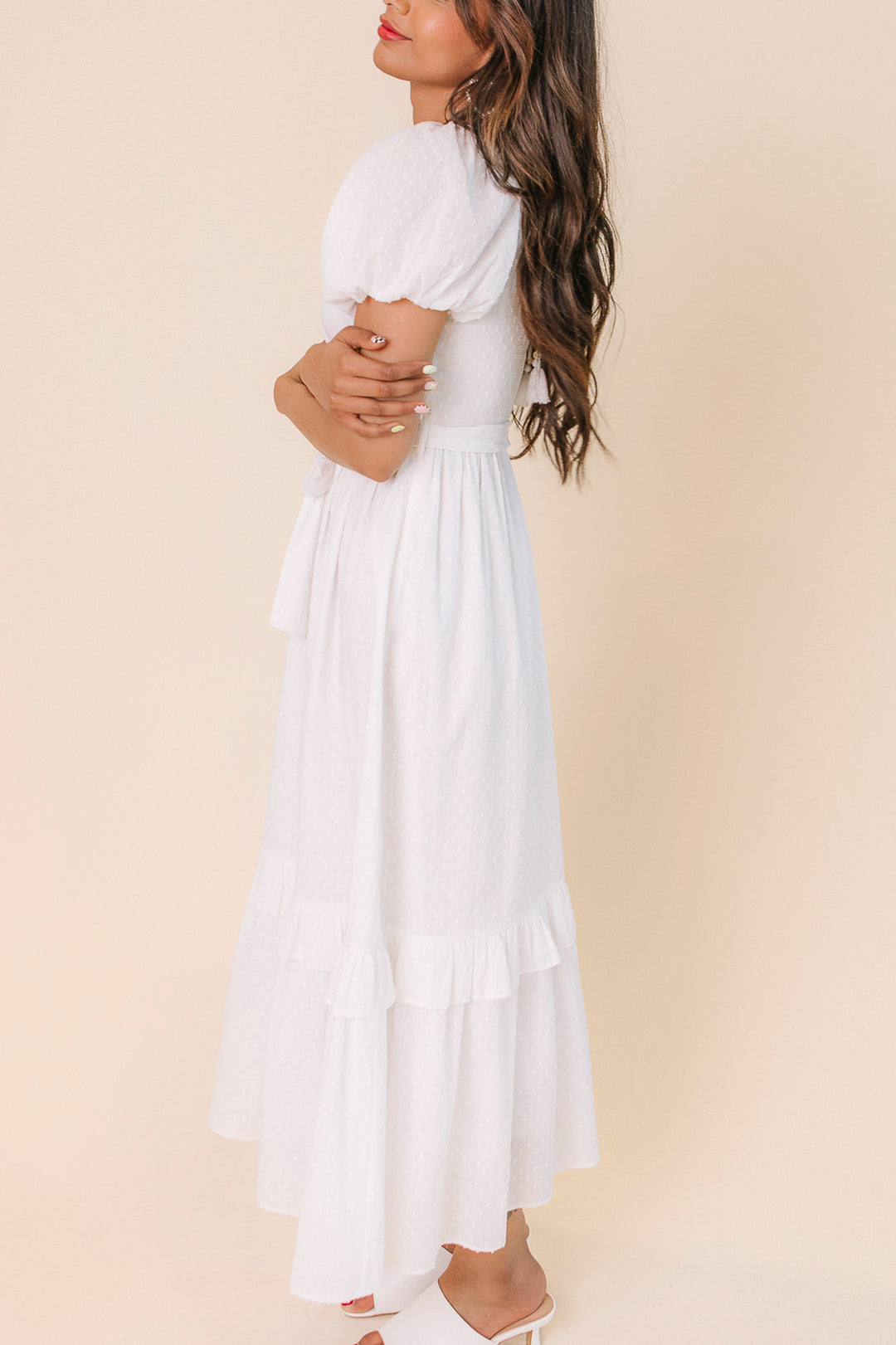 Antoinette Dress in White-Adult