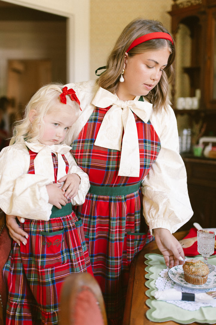 Mini Ivy Apron in Madeline Holiday Plaid Cotton