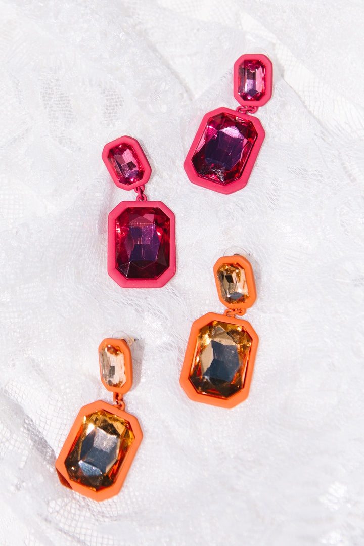 Pink Jewel Earrings