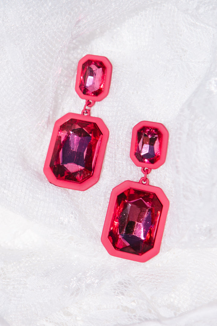 Pink Jewel Earrings