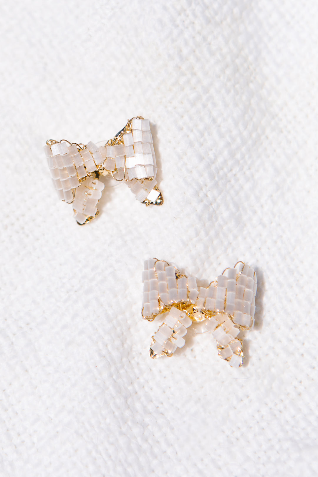 Beaded Bow Earrings