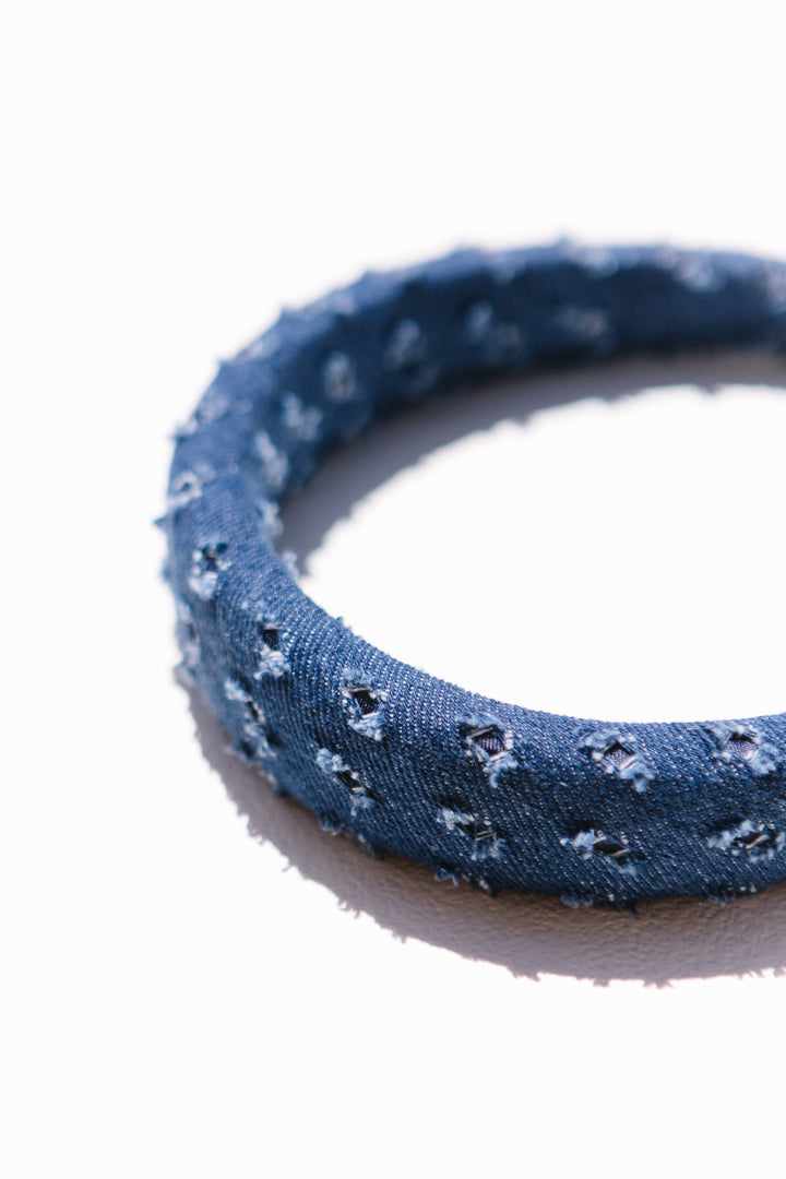 Denim Dot Headband