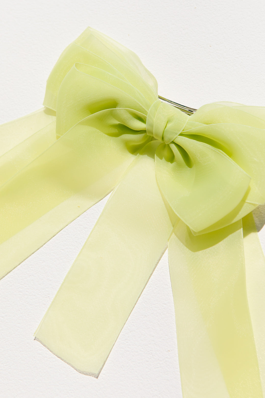 Green Layered Bow Clip