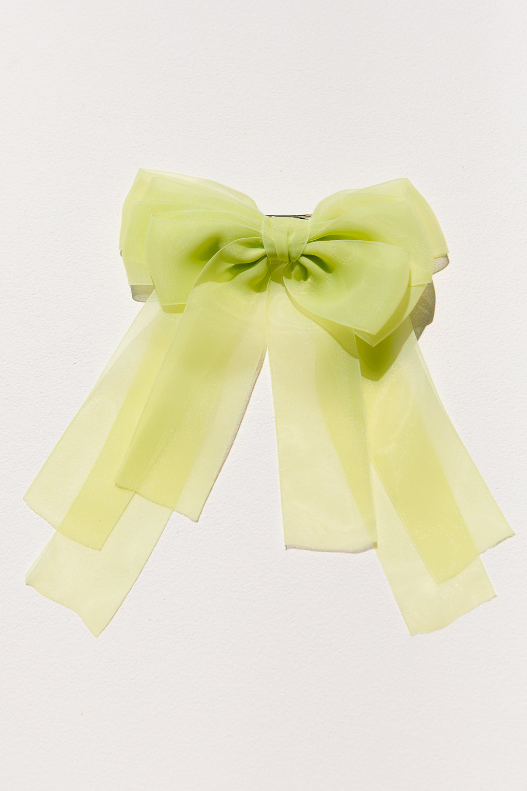 Green Layered Bow Clip