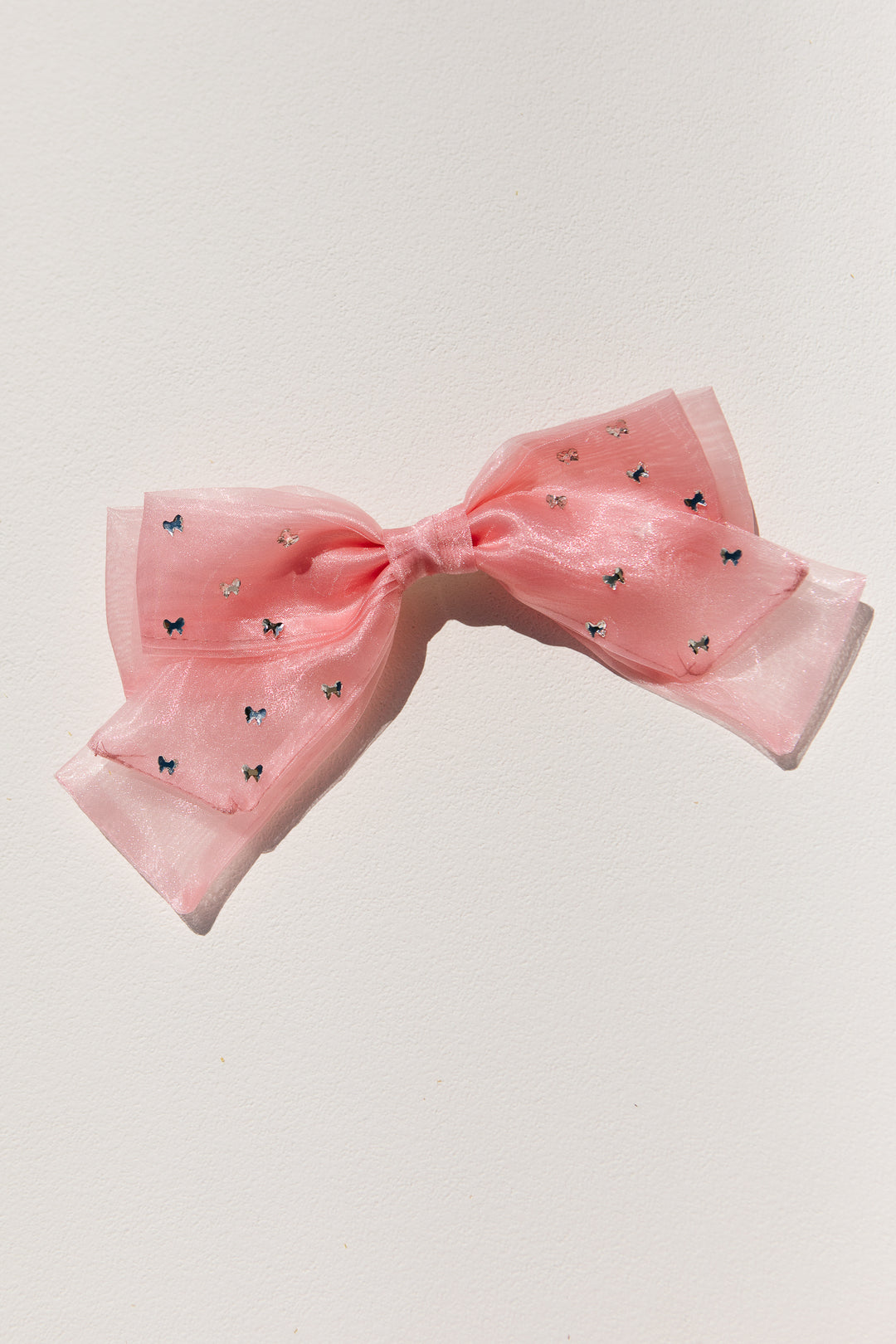 Pink Bow Embellished Bow Clip