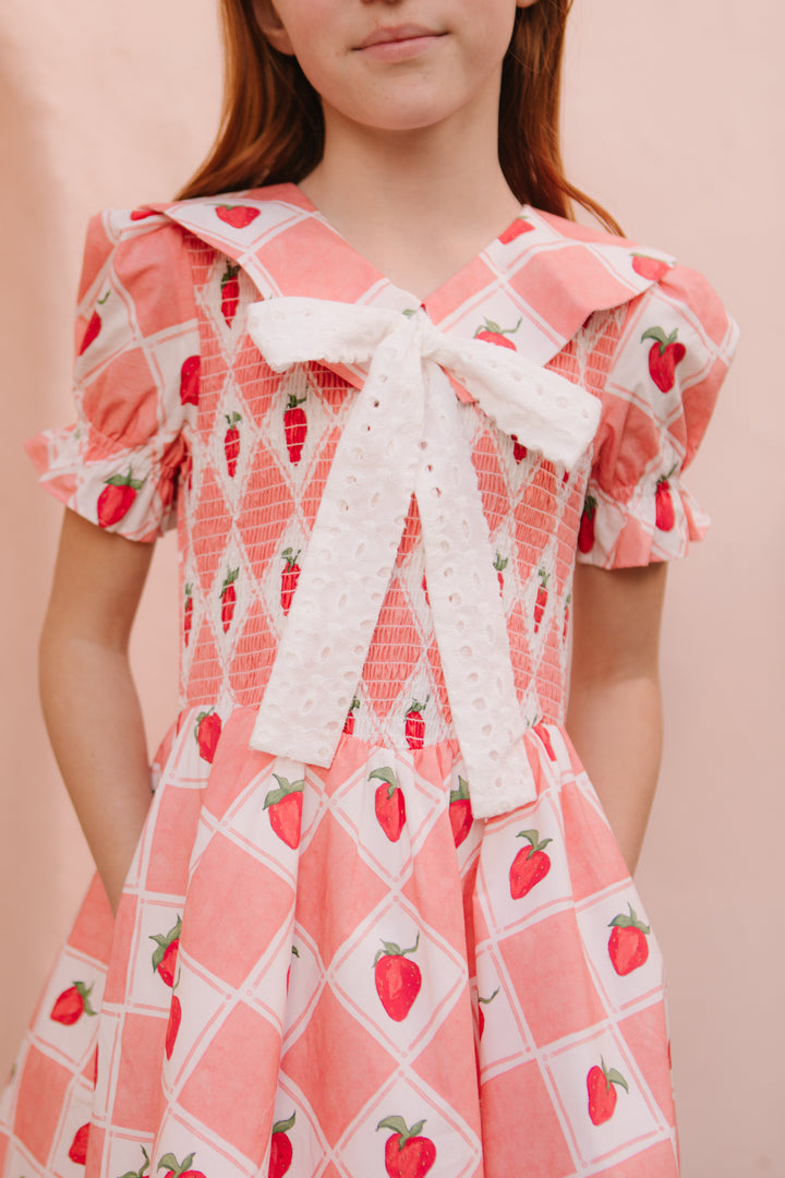 Mini Alice Dress in Strawberry