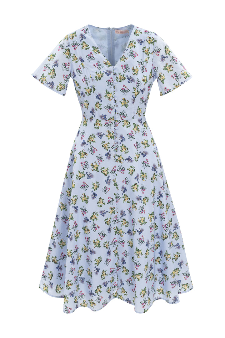 Allie Dress in Blue Floral