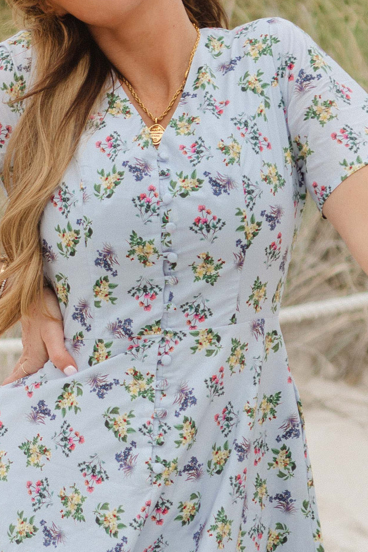 Allie Dress in Blue Floral