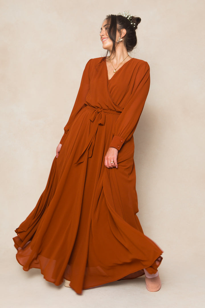 Andie Dress in Amber Chiffon