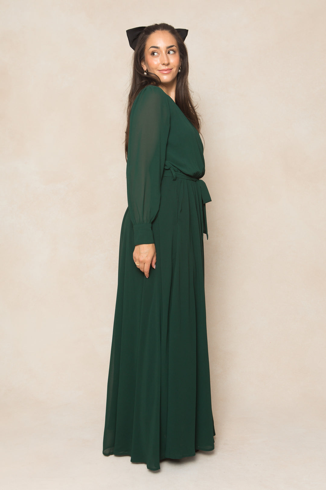 Andie Dress in Emerald Chiffon