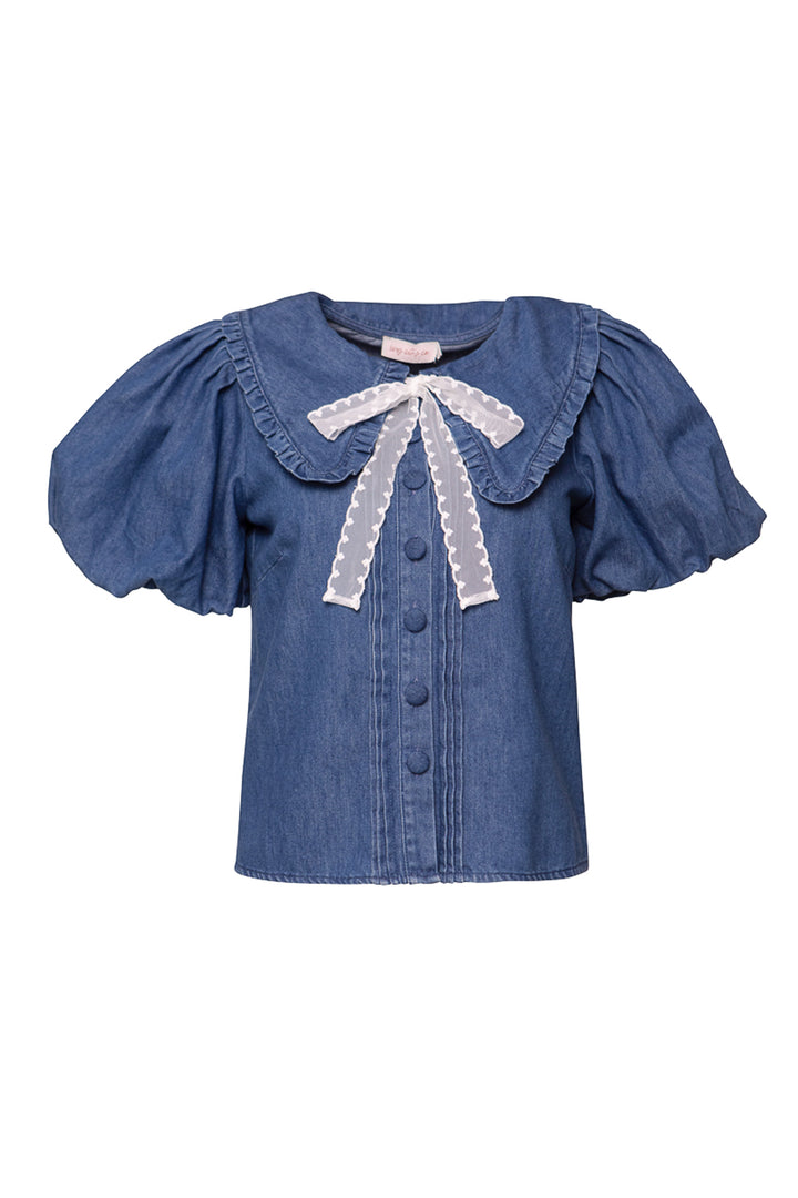 Andrea Blouse in Denim