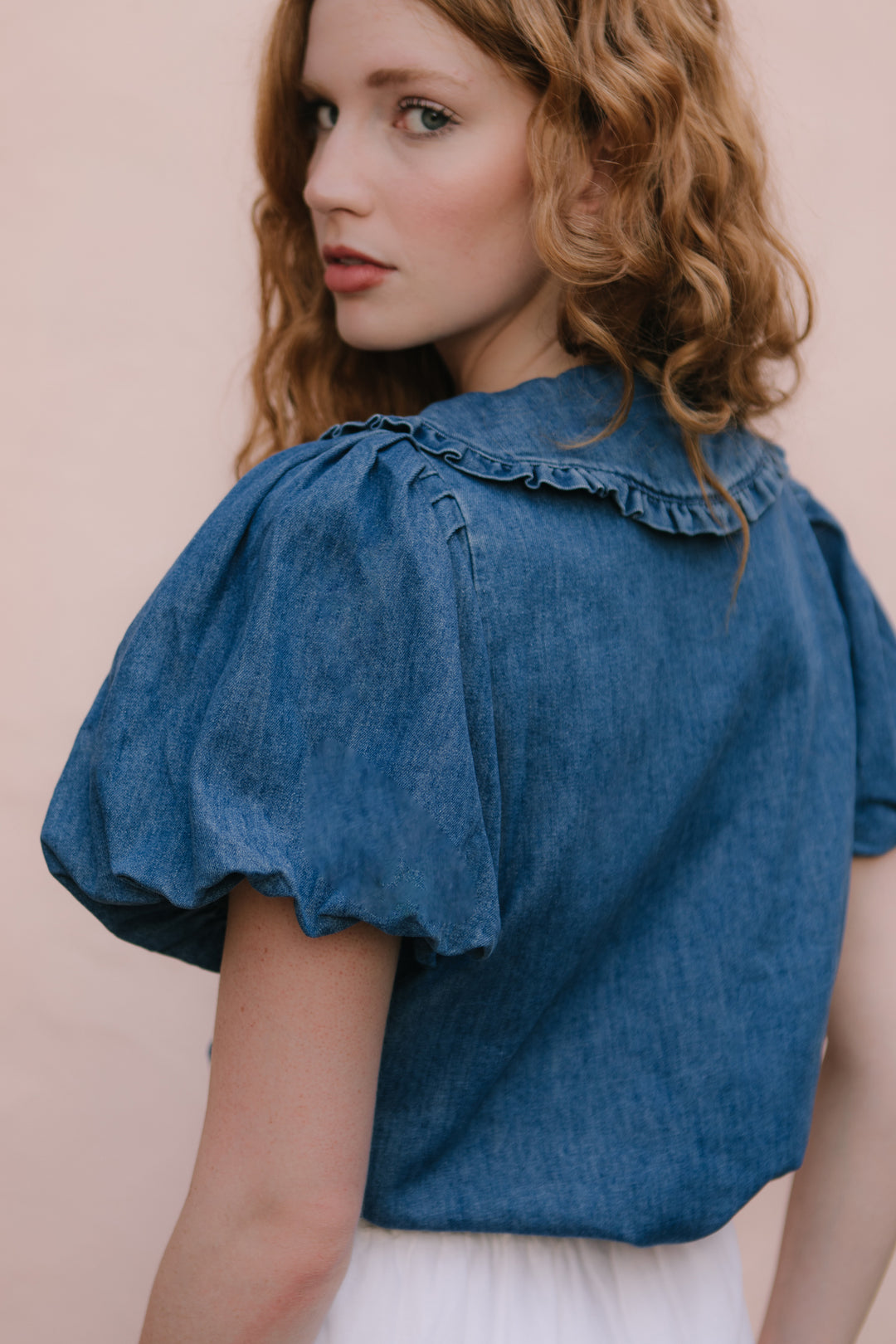 Andrea Blouse in Denim