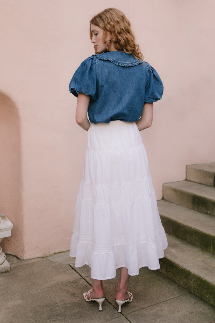 Andrea Blouse in Denim