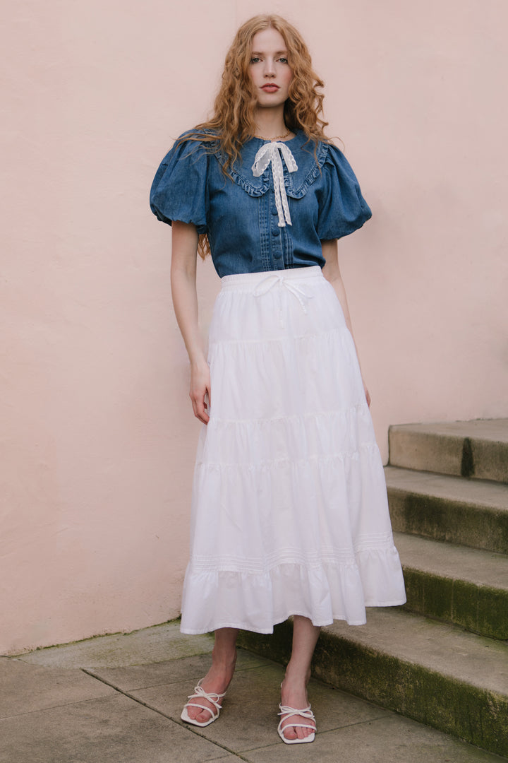 Andrea Blouse in Denim