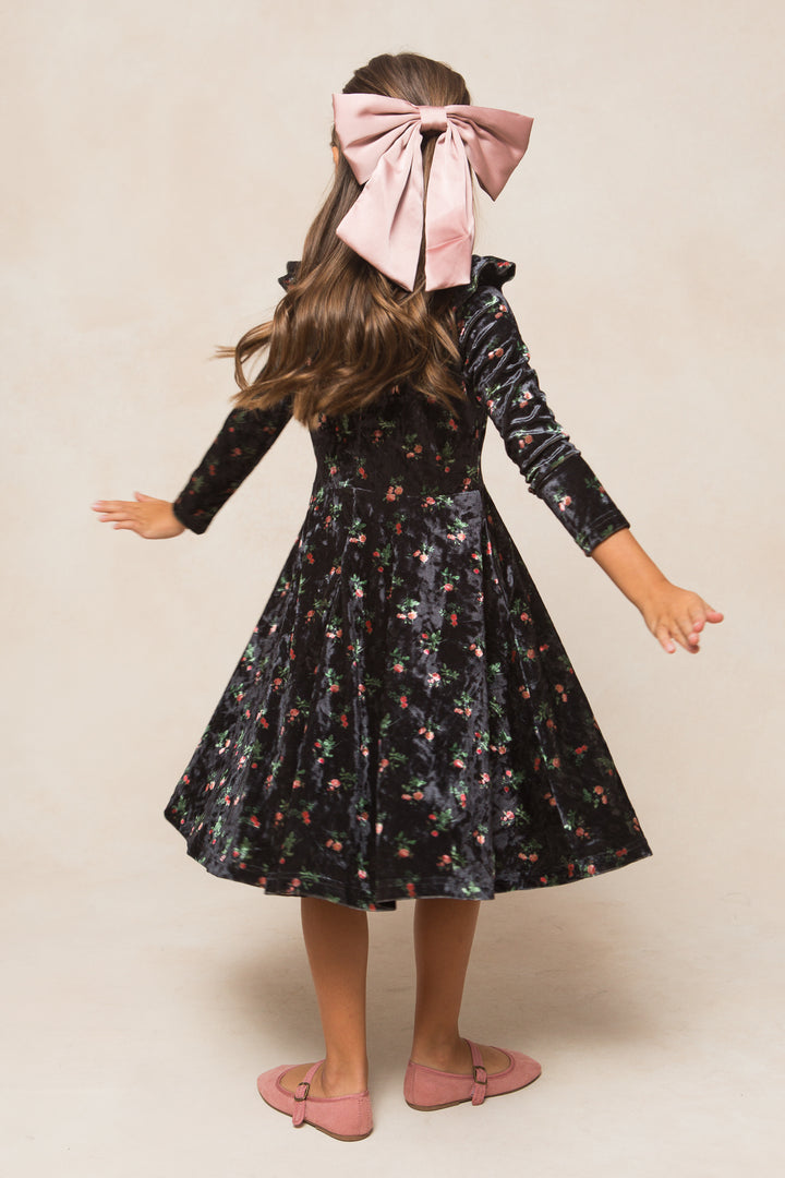 Mini Ari Dress in Velvet Floral - FINAL SALE