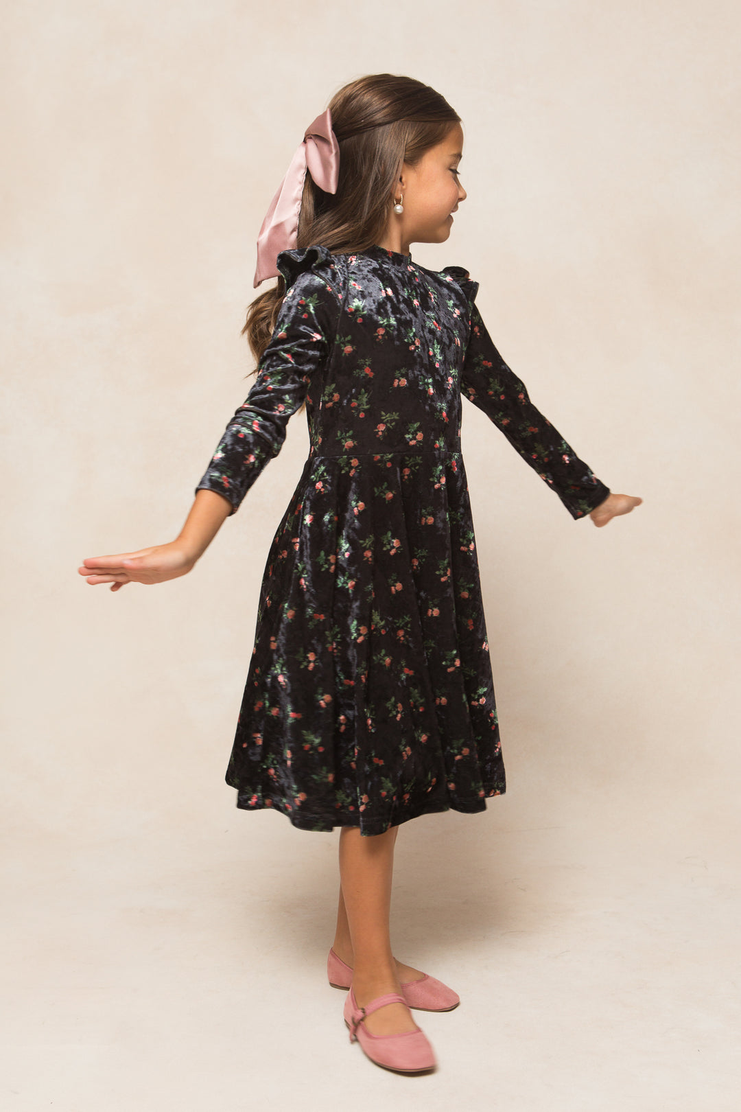 Mini Ari Dress in Velvet Floral - FINAL SALE