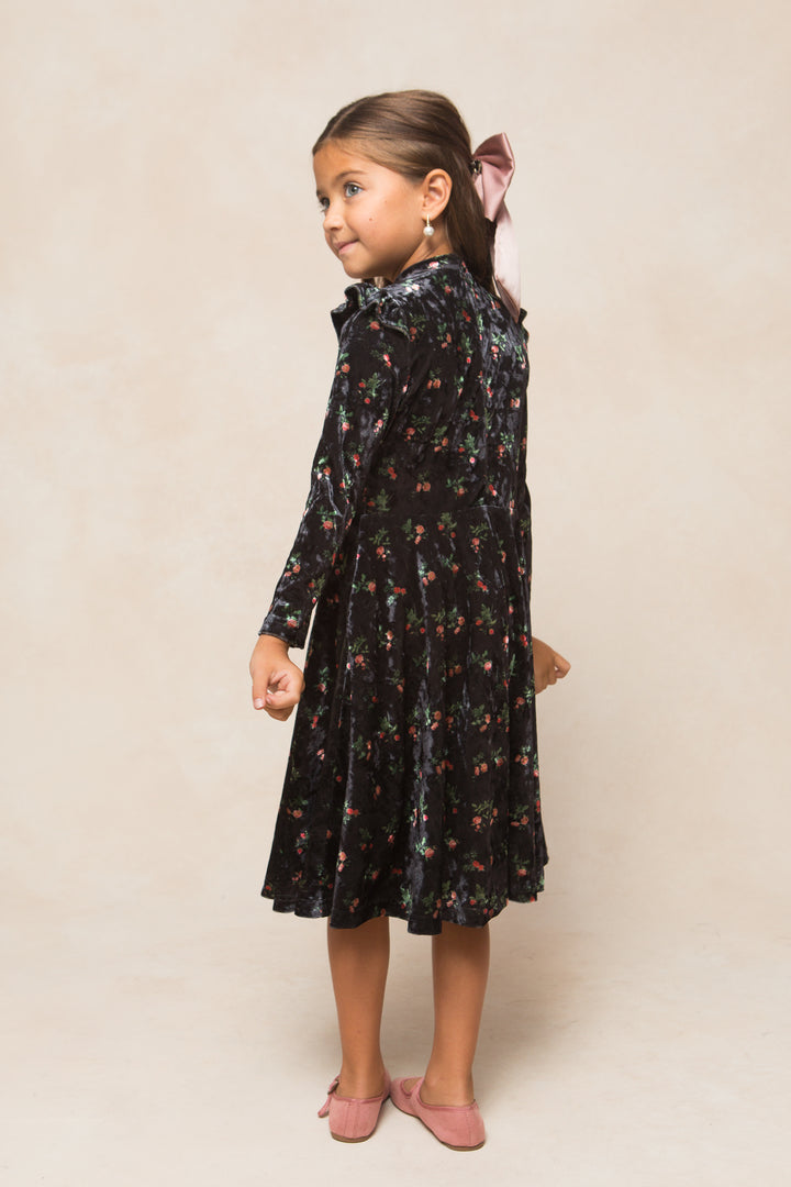 Mini Ari Dress in Velvet Floral - FINAL SALE