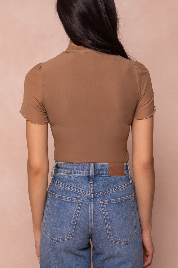 Ava Top in Taupe