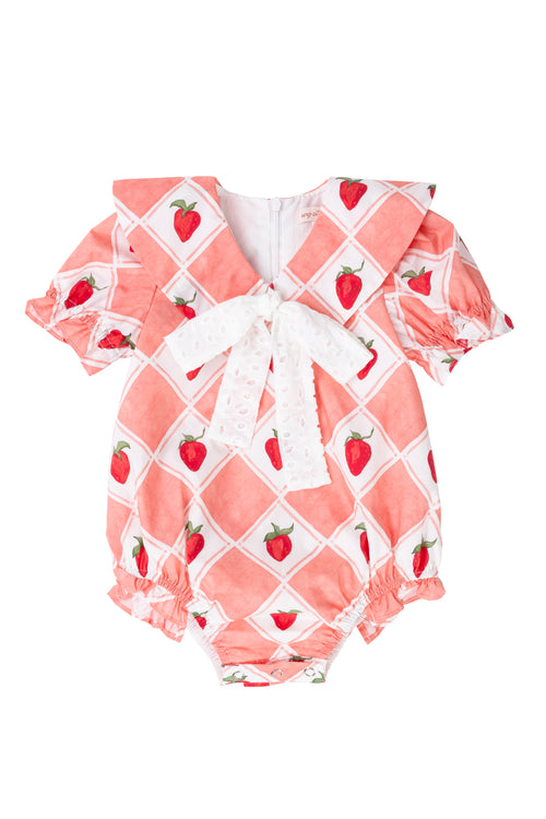 Baby Alice Romper in Strawberry