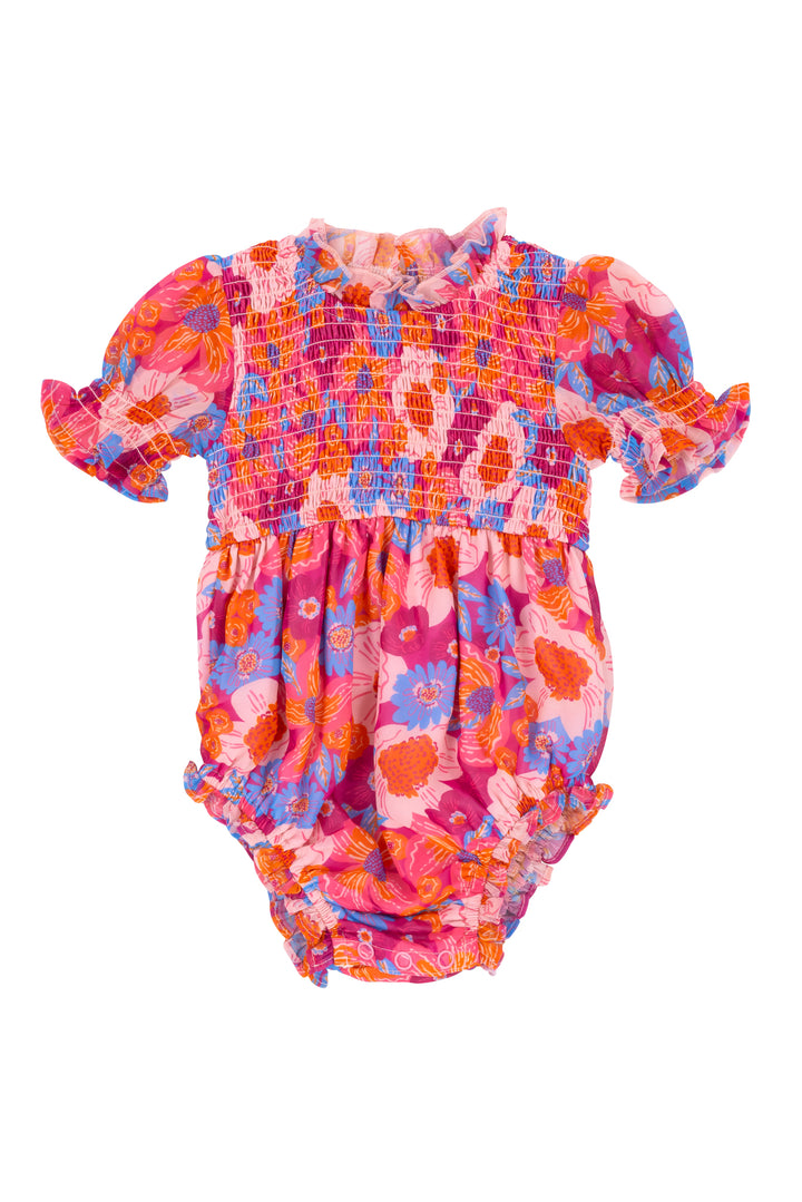 Baby Cordelia Romper in Pink Floral