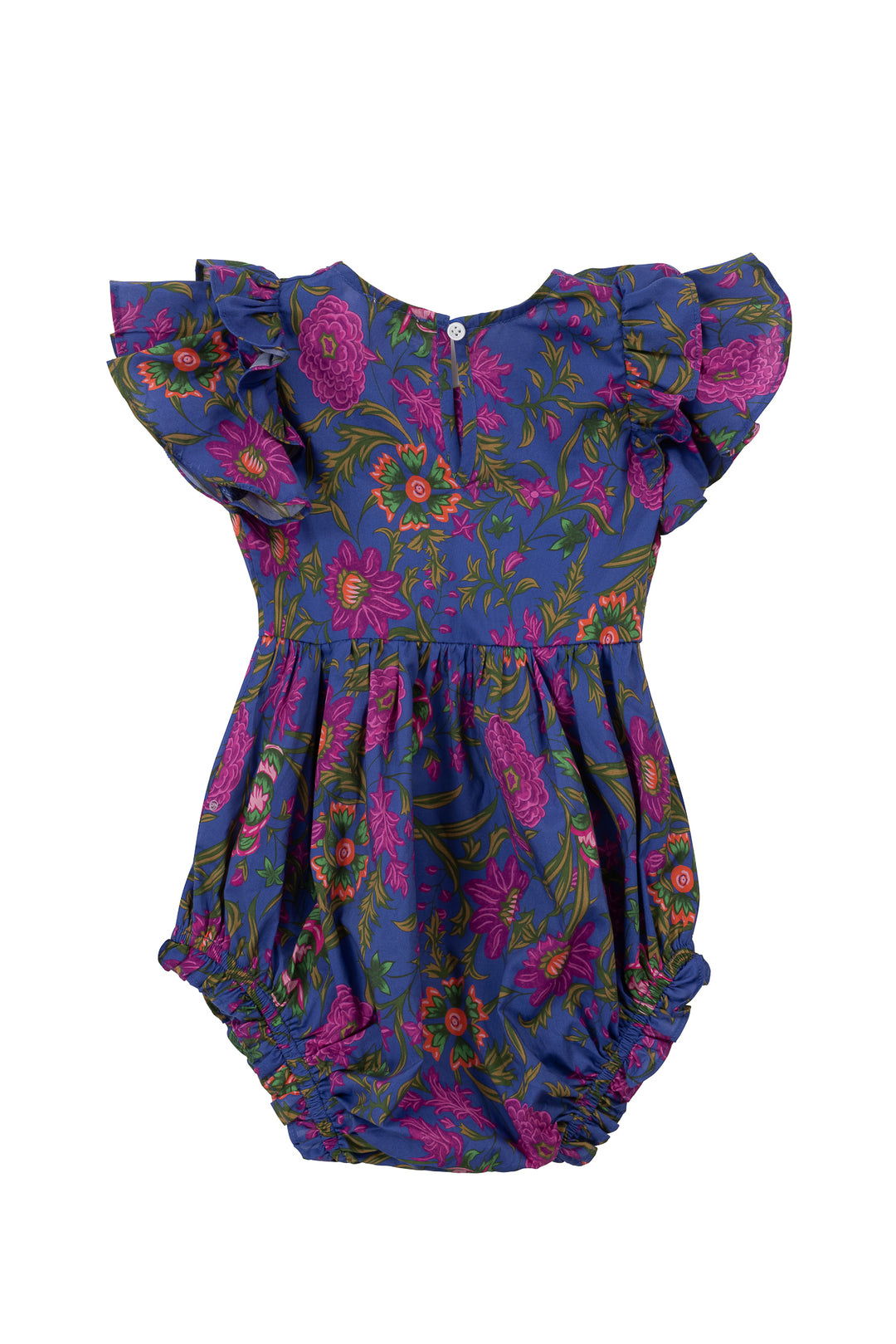 Baby Hattie Romper in Blue Multicolor Floral