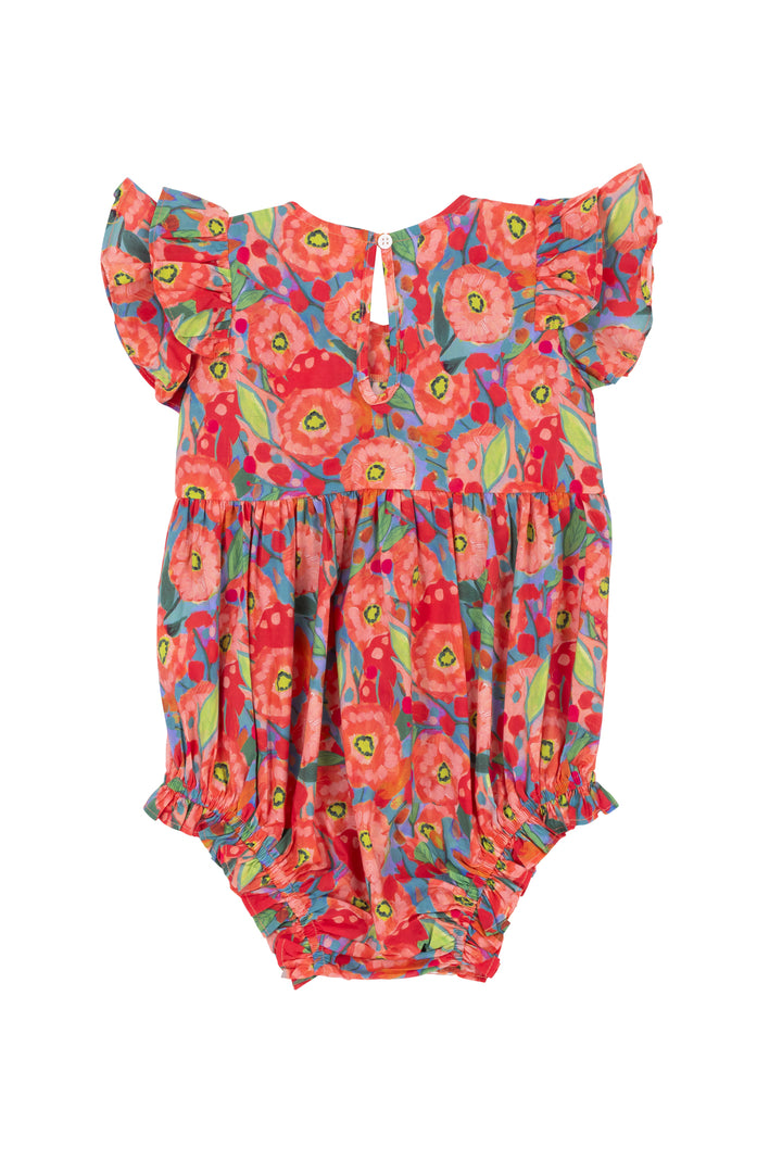 Baby Hattie Romper in Poppy