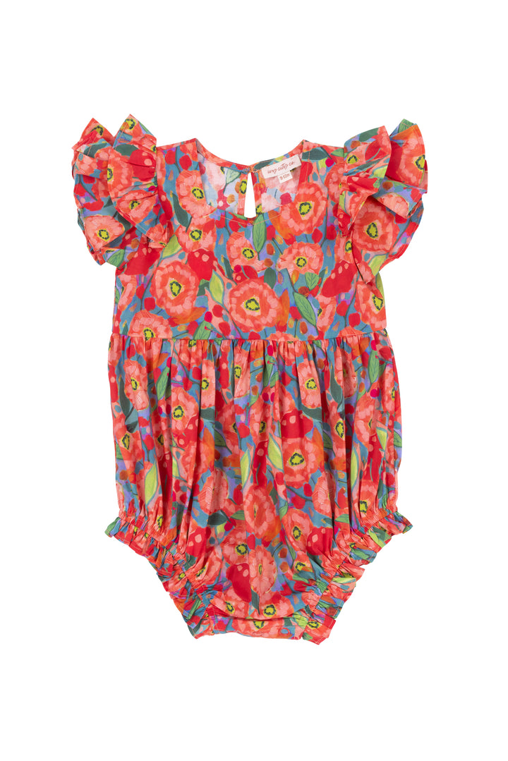 Baby Hattie Romper in Poppy