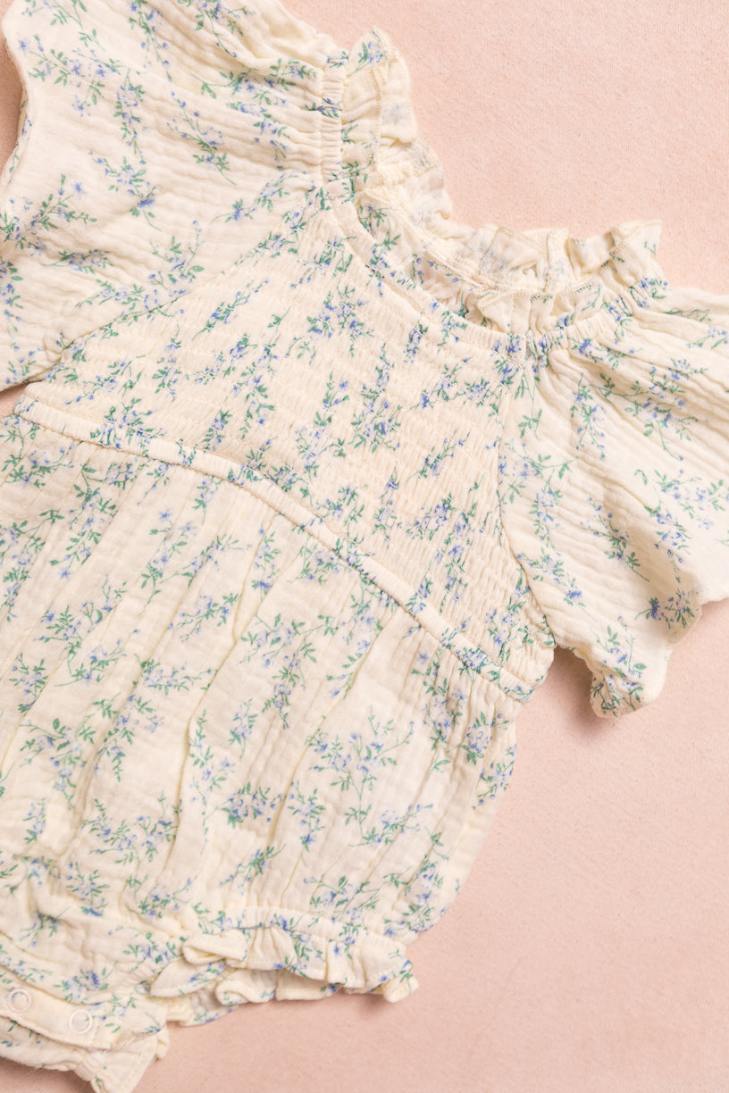 Baby Jovie Romper in Blue Floral