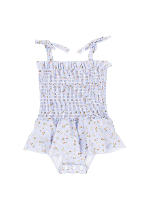 Baby Maggie One Piece in Blue Ditsy Floral