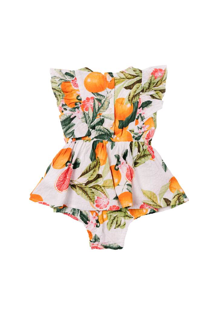 Baby Trixie Skirt Romper in Citrus