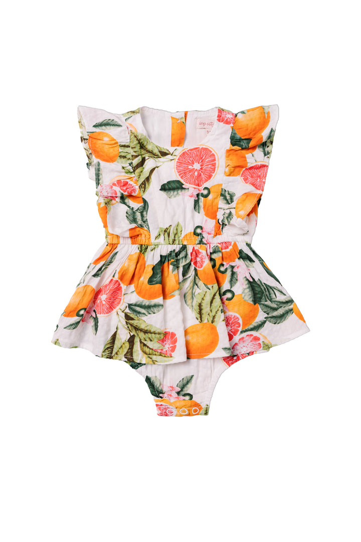 Baby Trixie Skirt Romper in Citrus