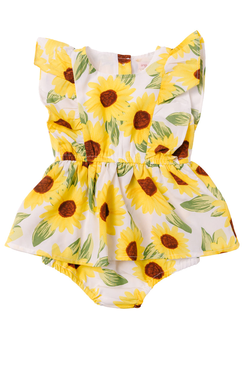 Baby Trixie Skirt Romper in Sunflower - FINAL SALE