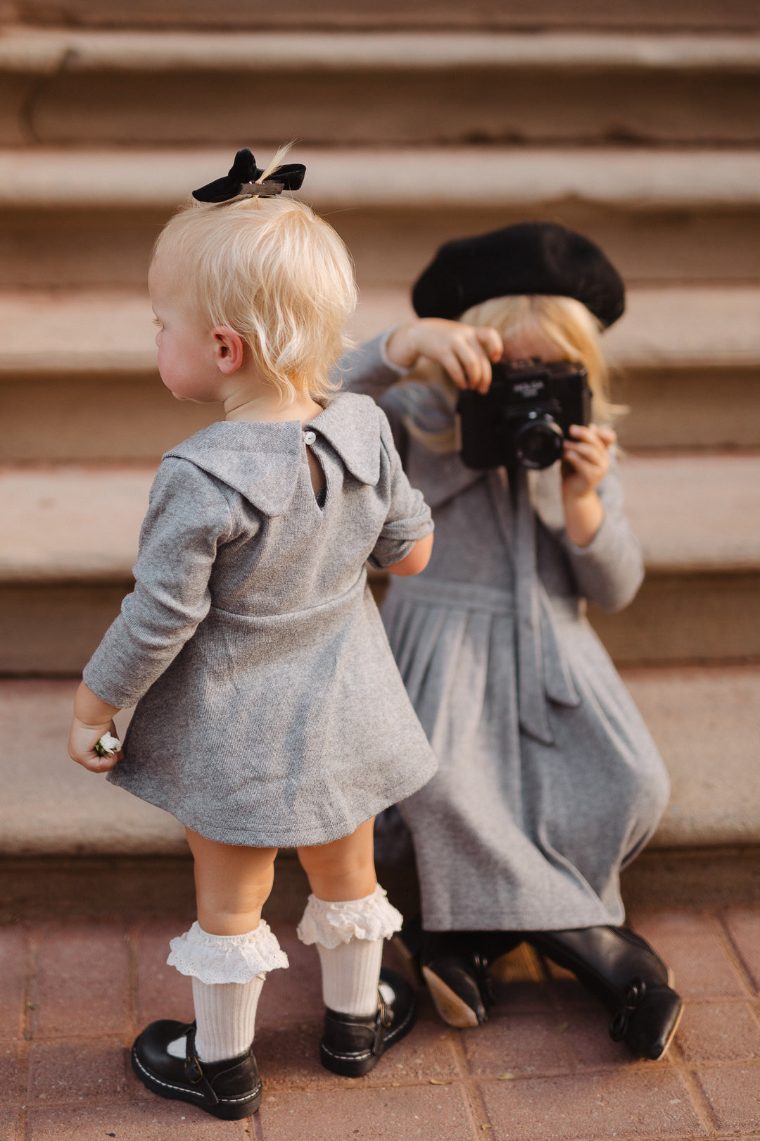 Baby Beau Dress Set in Gray - SLIGHTLY IMPERFECT - FINAL SALE