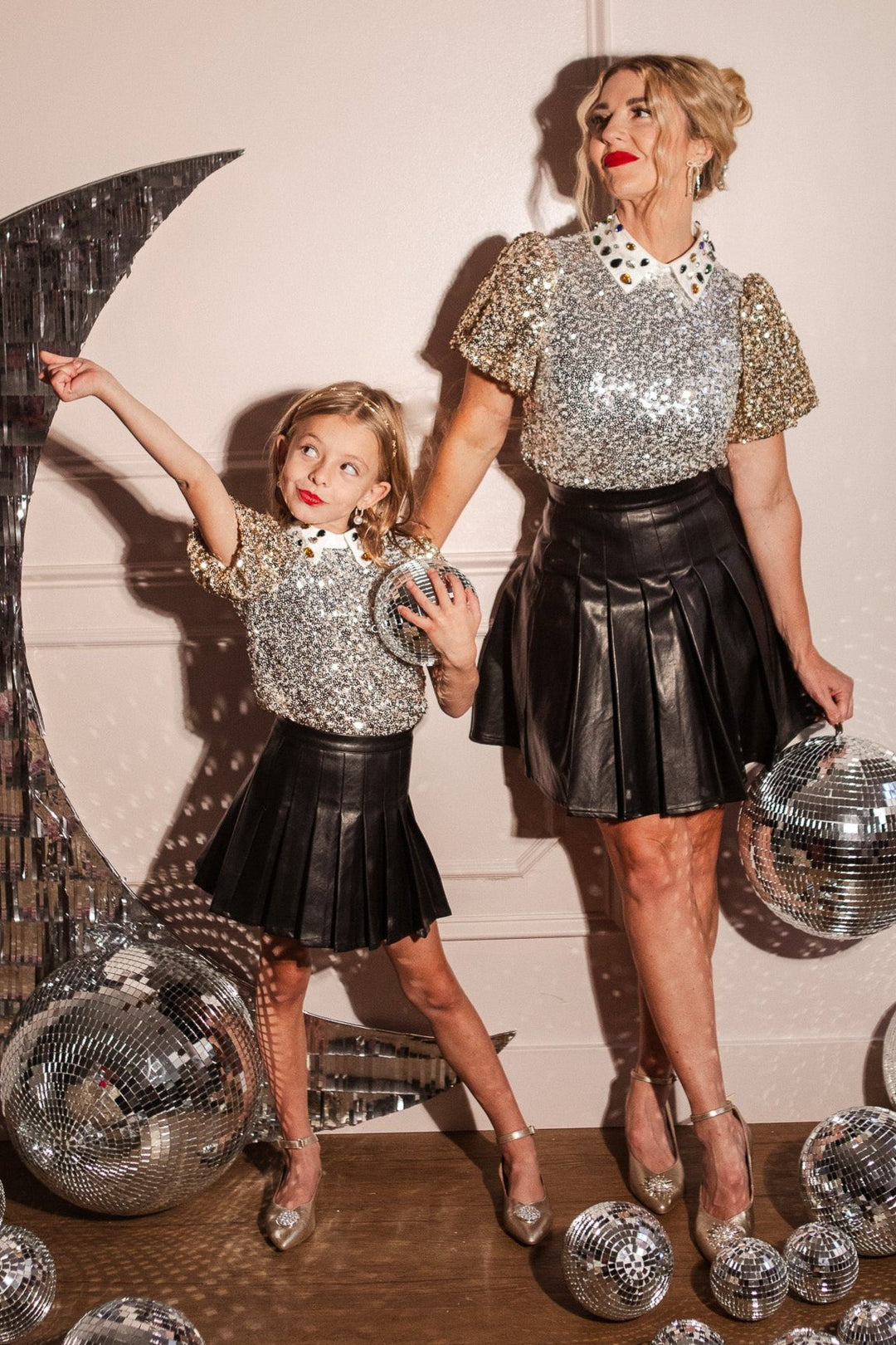 Mini Bedazzle Top in Metallic Sequin - FINAL SALE