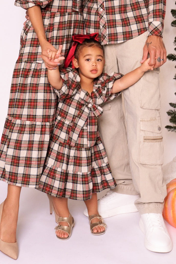 Mini Merry Dress in Holiday Plaid - FINAL SALE