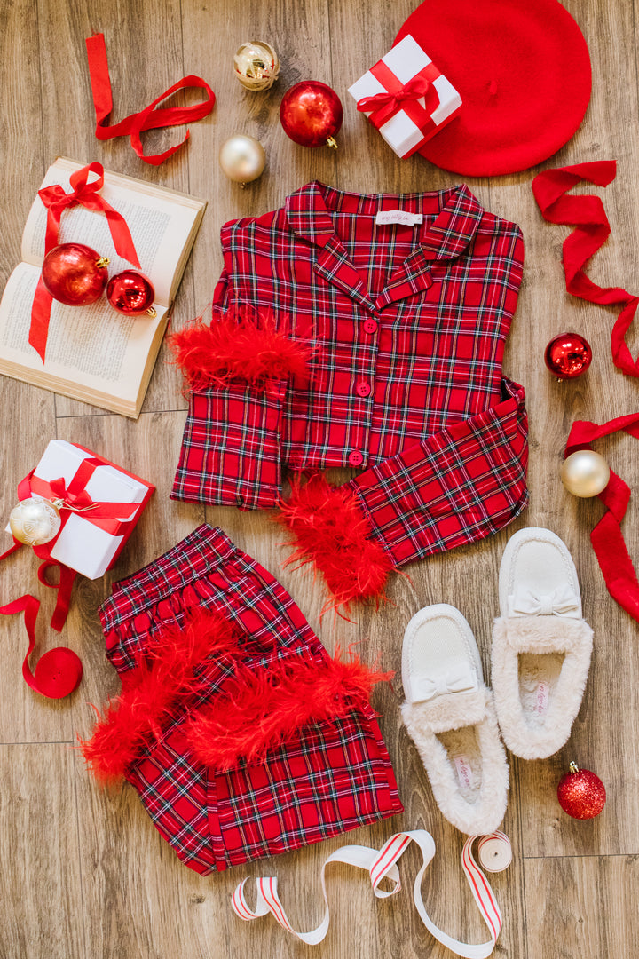 Benjamin Pajama Set in Holiday Plaid