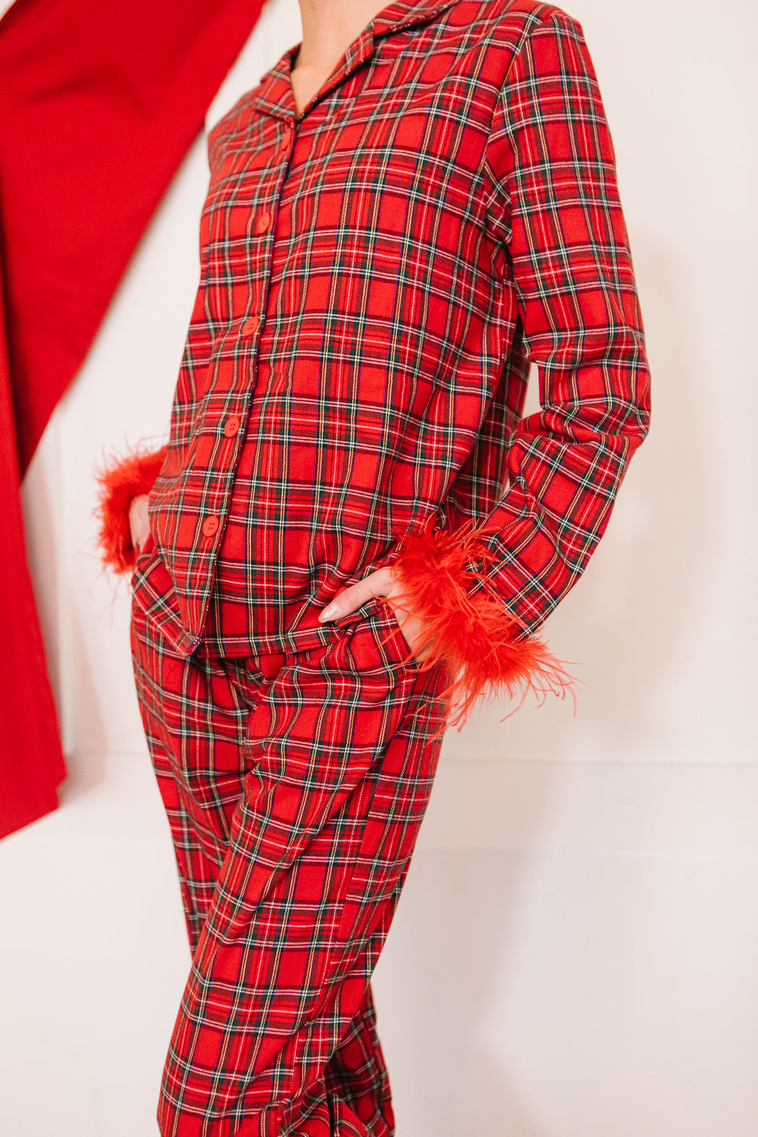 Benjamin Pajama Set in Holiday Plaid