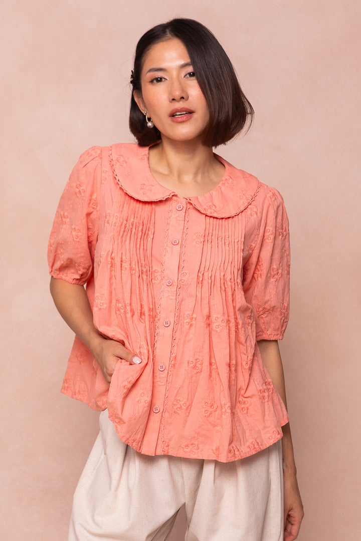 Betty Blouse in Coral