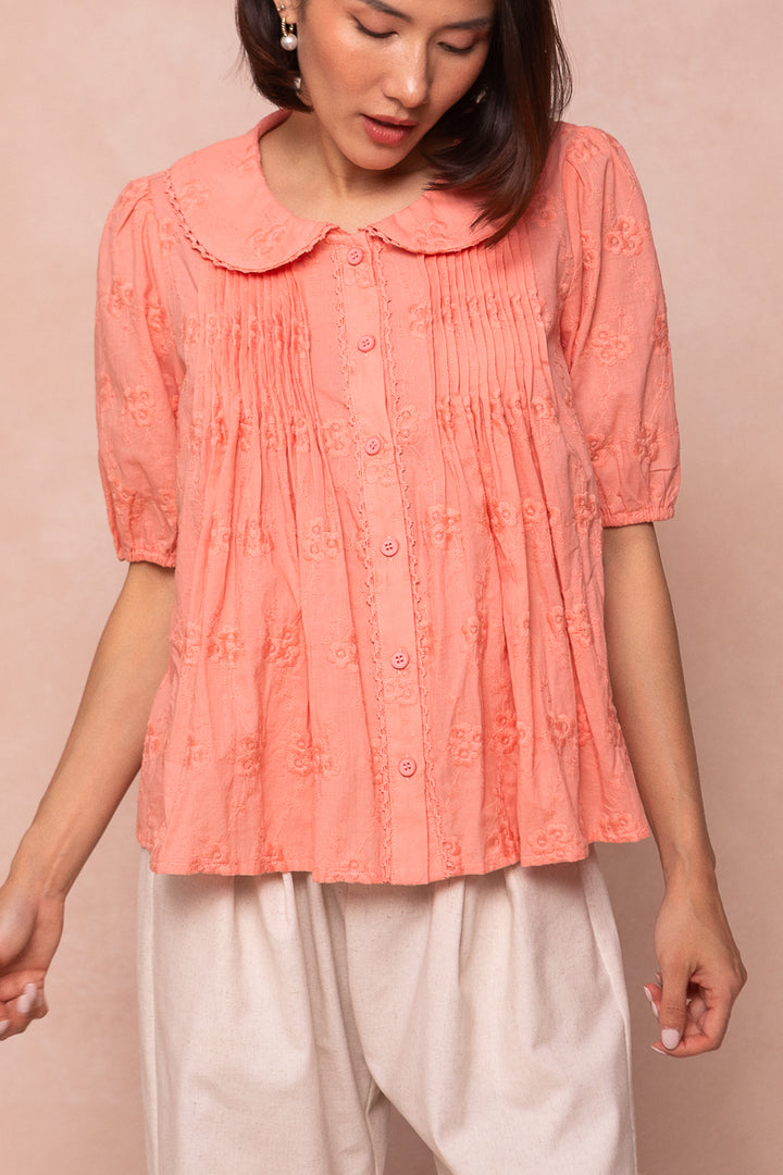 Betty Blouse in Coral