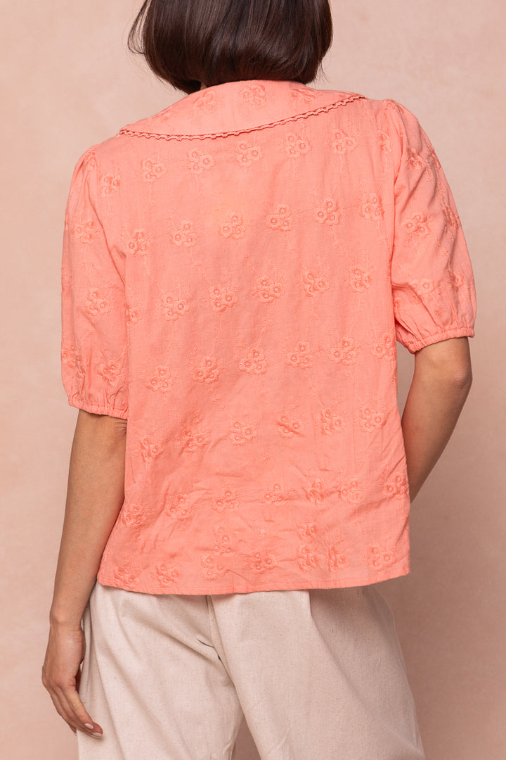 Betty Blouse in Coral