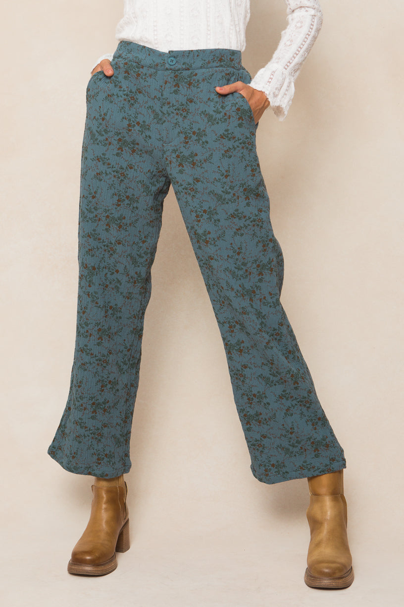 Birdie Pants in Blue Floral - FINAL SALE