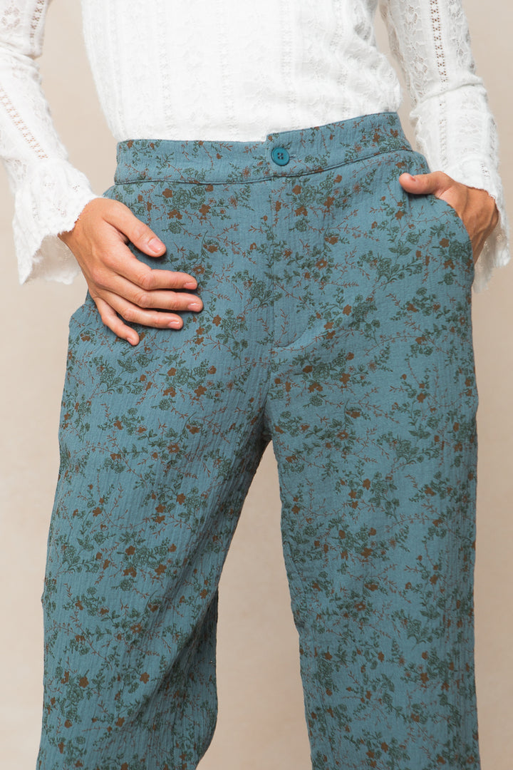 Birdie Pants in Blue Floral - FINAL SALE