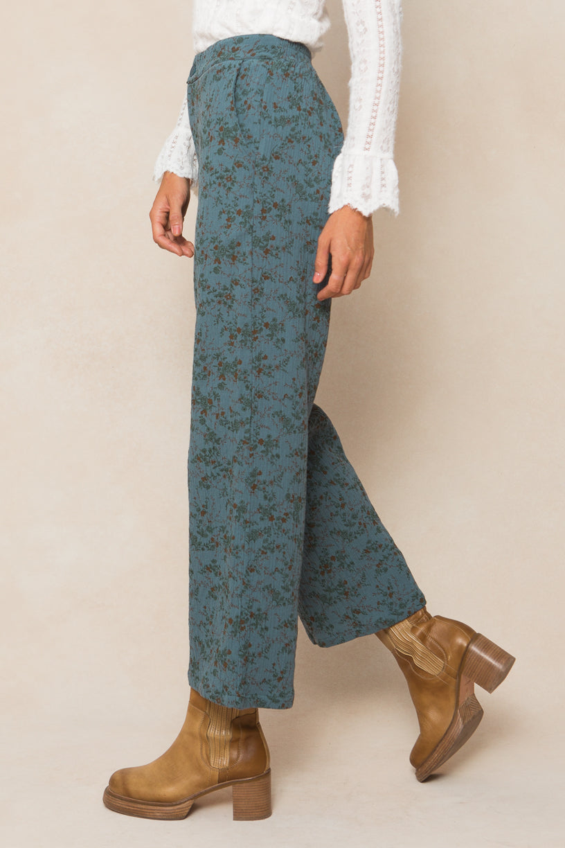 Birdie Pants in Blue Floral - FINAL SALE