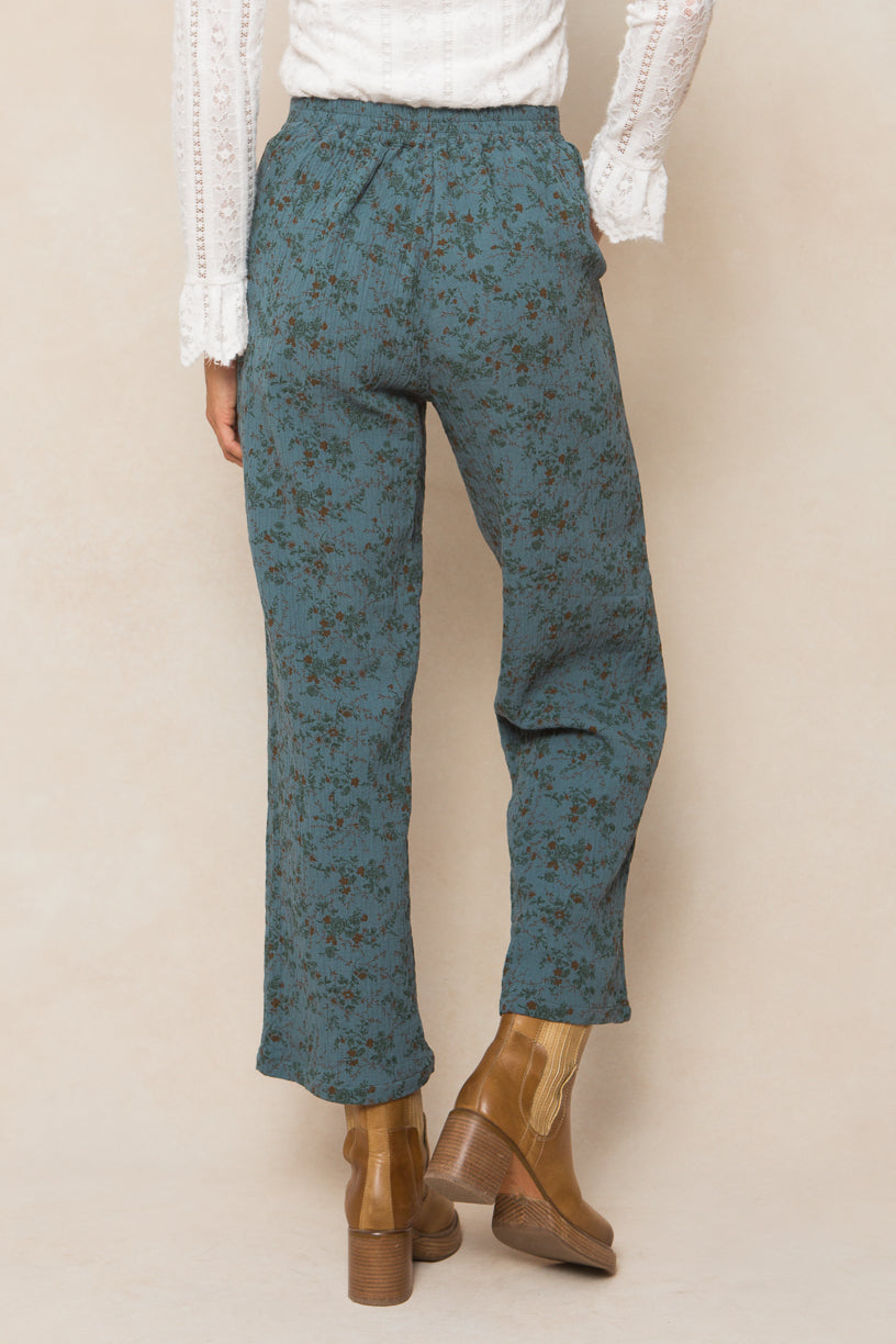 Birdie Pants in Blue Floral - FINAL SALE