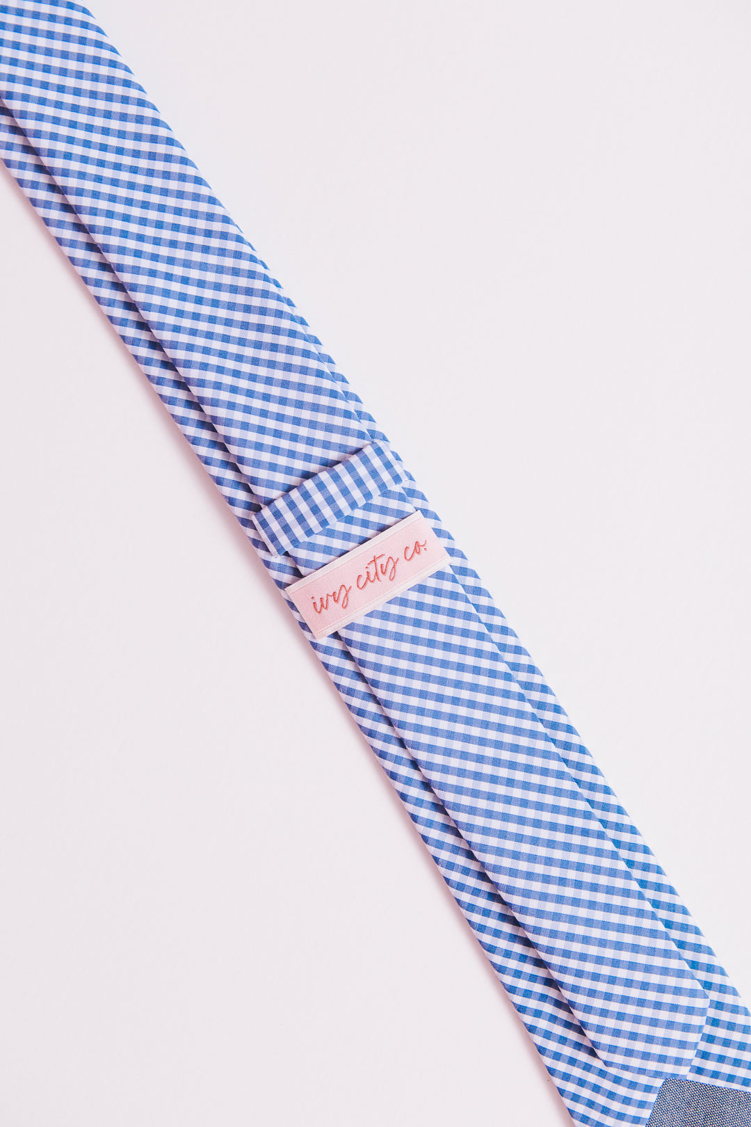 Mens Max Tie in Indie Blue Gingham - FINAL SALE