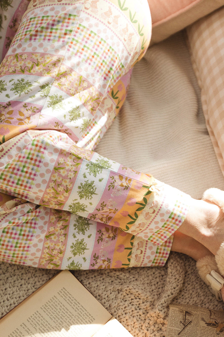 So Soft Pajama Set in Boxwood Blossoms Print