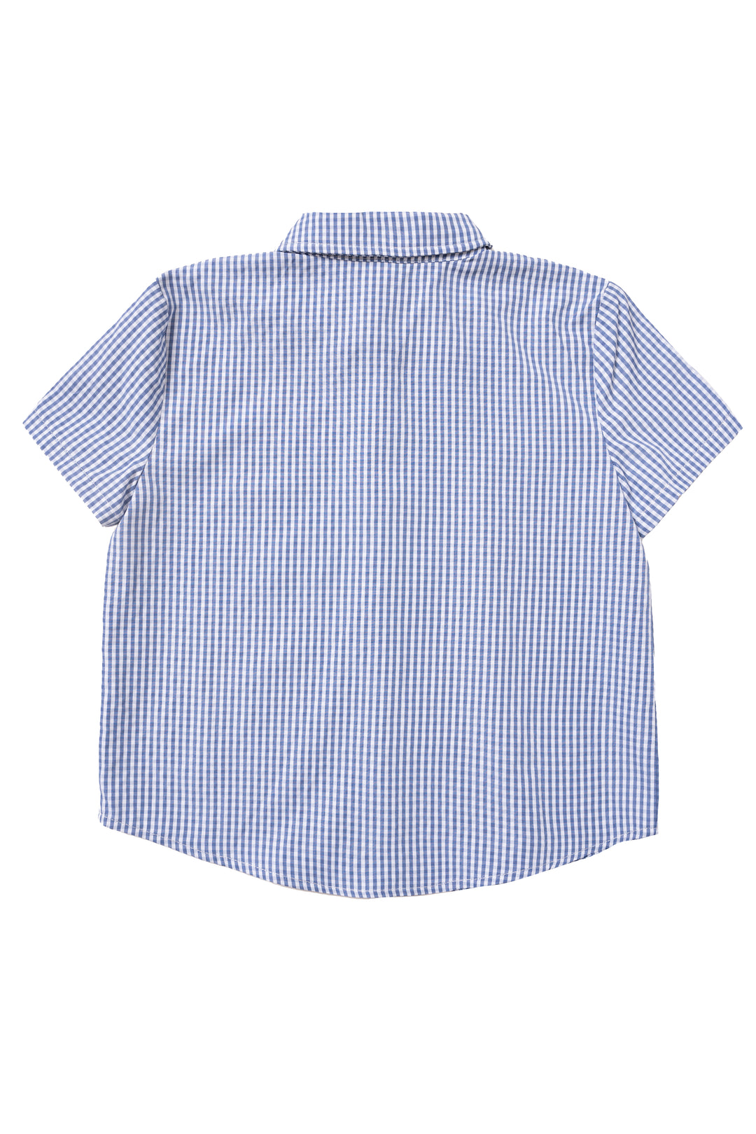 Boys James Shirt in Blue Gingham - FINAL SALE